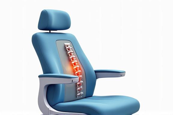 動的ランバーサポートのメカニズムを示す図解